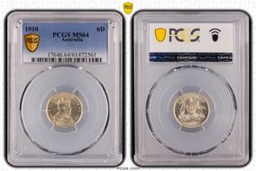 1910 6D KM-19 Ag MS64