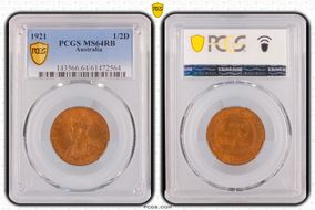 1921 1/2D MS64RB