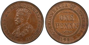 1929 (m) 1D Indian obverse AU58BN