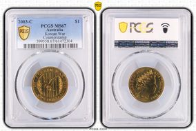2003-C $1 Korean War Counterstamp MS67