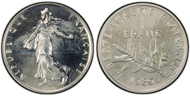 1980 1 Fr KM-P669 Piefort Ag SP67