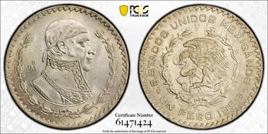 1959-Mo Peso KM-459 MS65