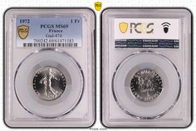 1972 1 Fr Gad-474 MS69
