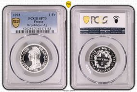 1992 1 Fr République Ag SP70