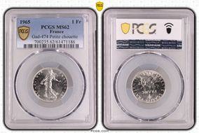 1965 1 Fr Gad-474 Petite chouette MS62