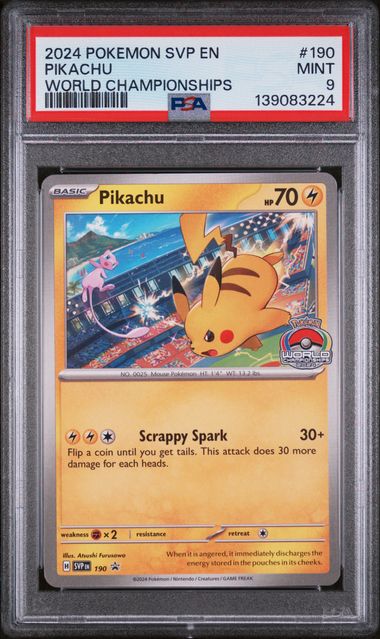 2024 Pokemon Black Star Promo WORLD CHAMPIONSHIPS #190 Pikachu front
