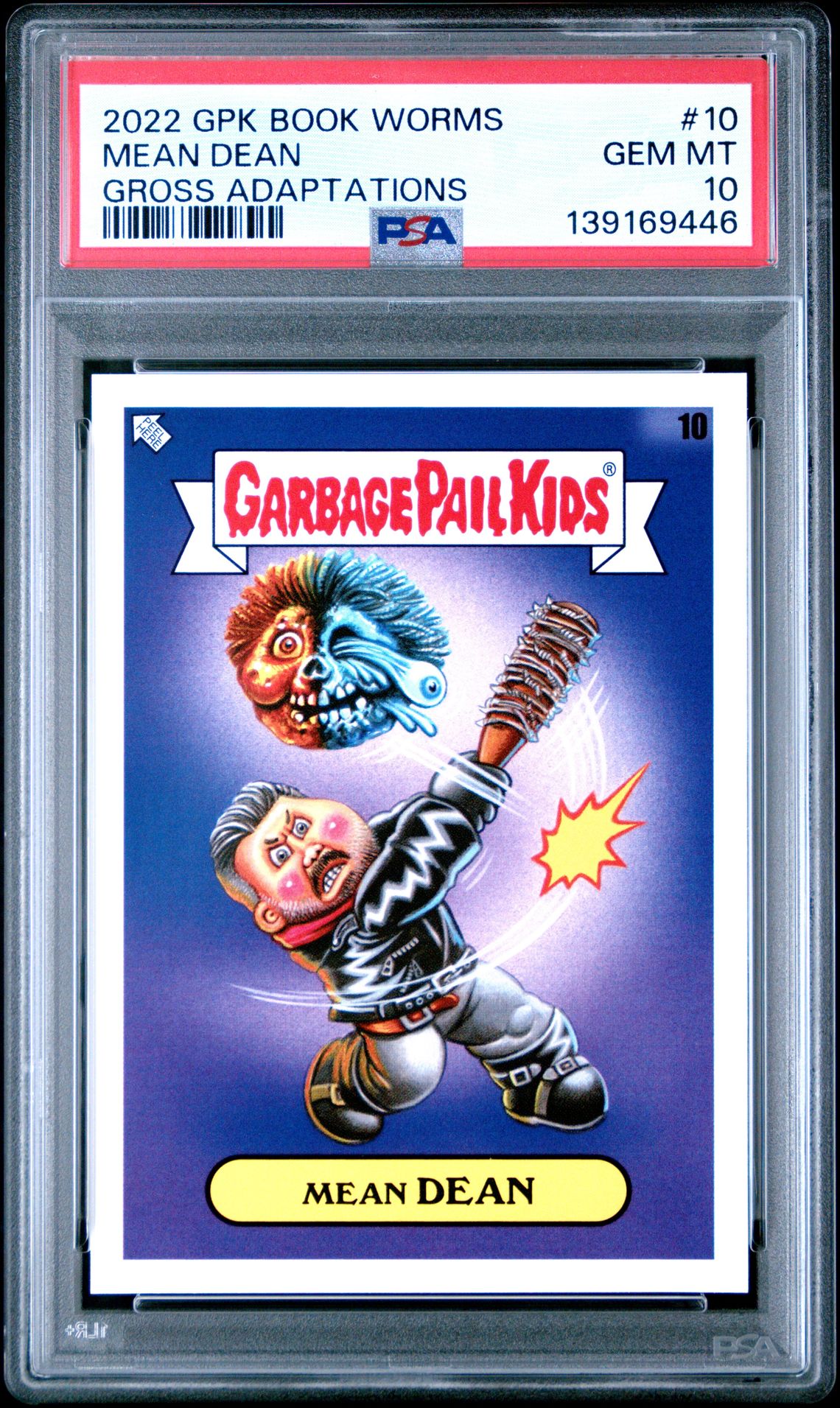2022 Garbage Pail Kids GARBAGE PAIL KIDS BOOK WORMS GROSS ADAPTATIONS #10 Mean Dean front