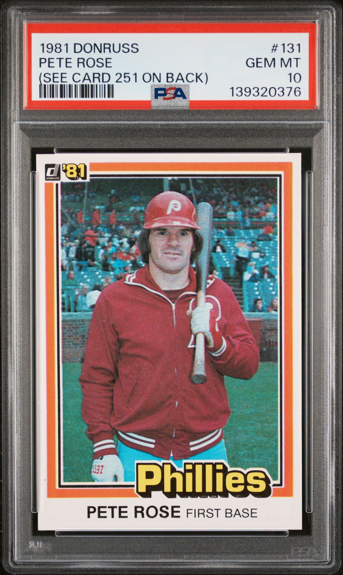 1981 Donruss (SEE CARD 251 ON BACK) #131 Pete Rose front