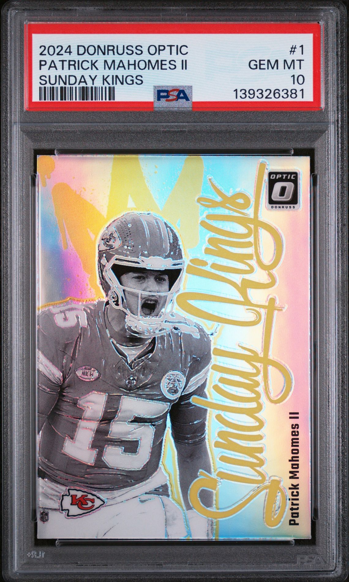 MAHOMES PANINI DONRUSS OPTIC SUNDAY KINGS 2024