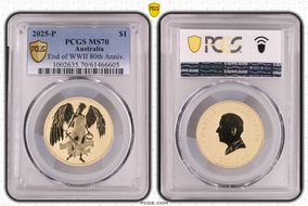 2025-P $1 End of WWII 80th Anniv. MS70