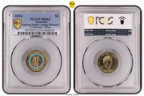 2024 $2 National Rugby League Women's Colorized - Blue MS63