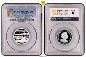 2021-C $1 Air Force Centenary Ag PR69DCAM