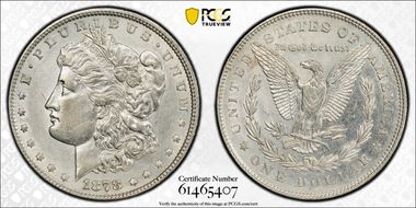 1878 7TF $1 VAM 162, Broken N&M N1