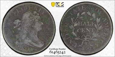 1804 1/2C Plain 4, No Stems N1BN