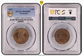 1927 1/2D MS64BN