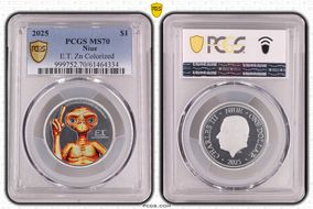 2025 $1 E.T. Zn Colorized MS70