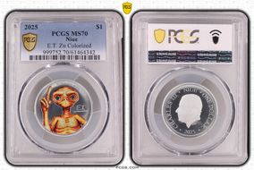 2025 $1 E.T. Zn Colorized MS70