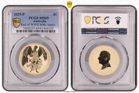 2025-P $1 End of WWII 80th Anniv. MS69