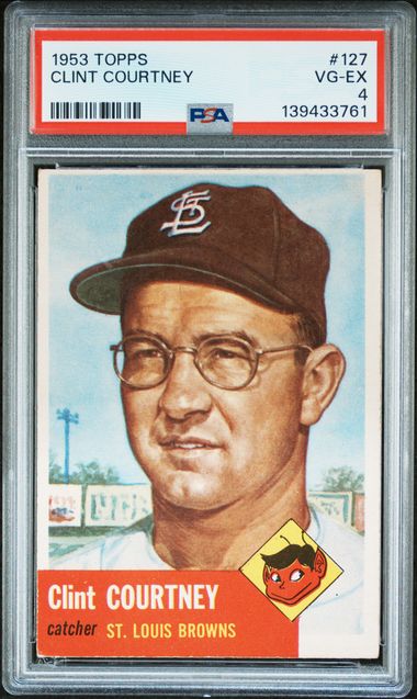 1953 Topps #127 Clint Courtney Browns front