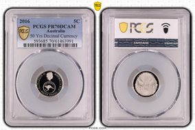 2016 5C 50 Yrs Decimal Currency PR70DCAM