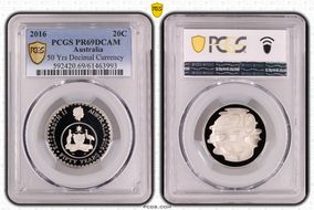 2016 20C 50 Yrs Decimal Currency PR69DCAM