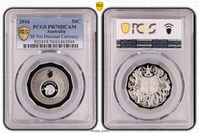 2016 50C 50 Yrs Decimal Currency PR70DCAM