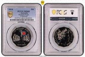 2014 50C Western Front Colorized MS68