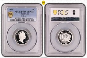 1991 10C Silver PR69DCAM