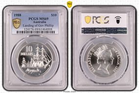 1988 $10 Landing of Gov Phillip MS69