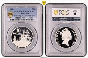 1988 $10 Landing of Gov Phillip PR70DCAM