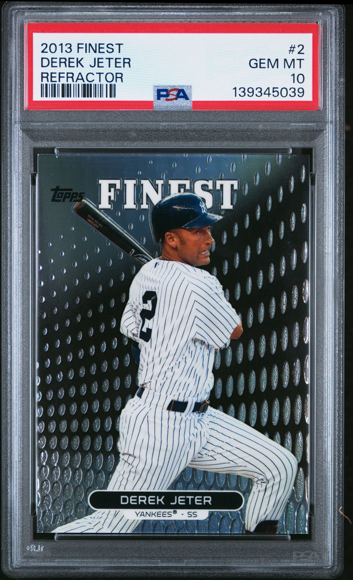 2013 Finest Derek Jeter #2 (Refractor) Gem Mt 10 front