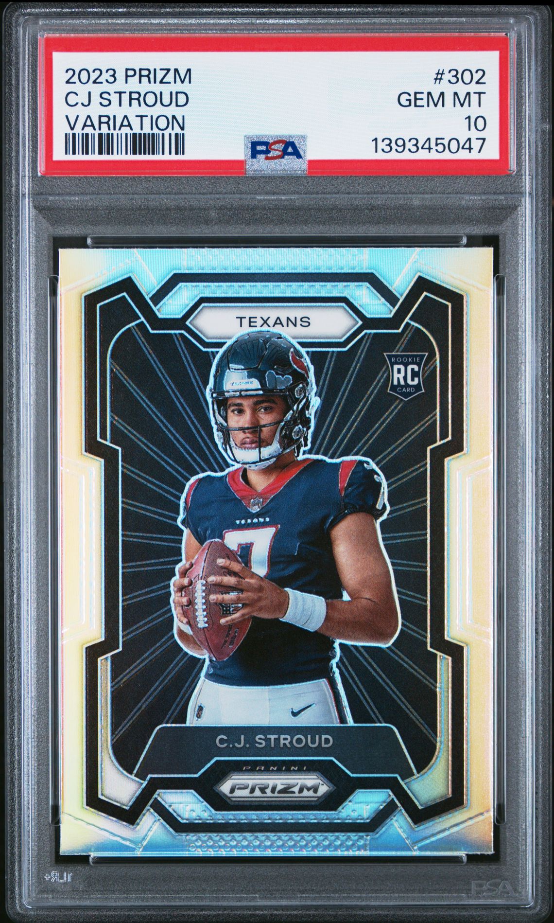 2023 Panini Prizm Cj Stroud #302 (Variation) Gem Mt 10 front