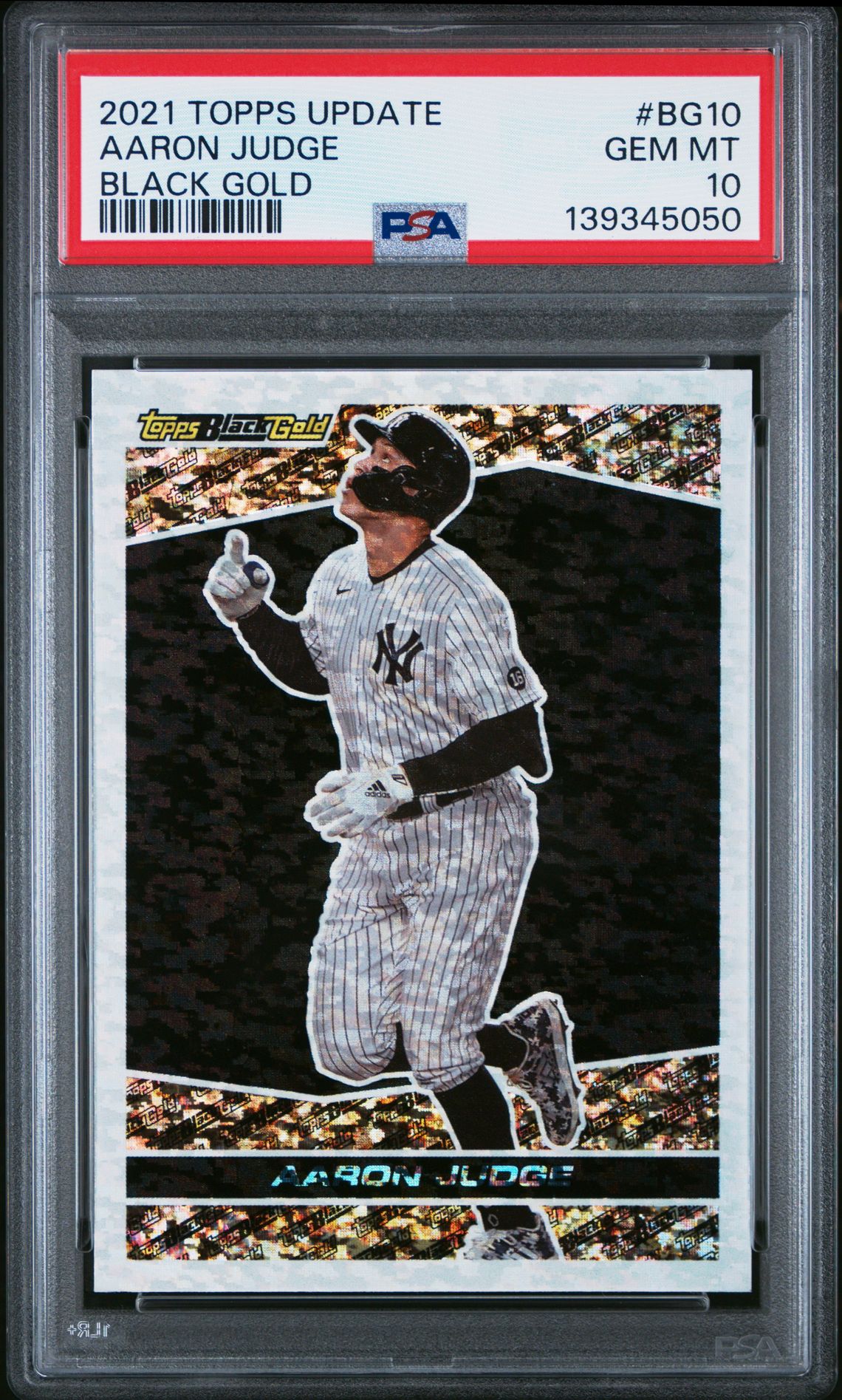 2021 Topps Update Black Gold Aaron Judge #Bg10 (Black Gold) Gem Mt 10 front