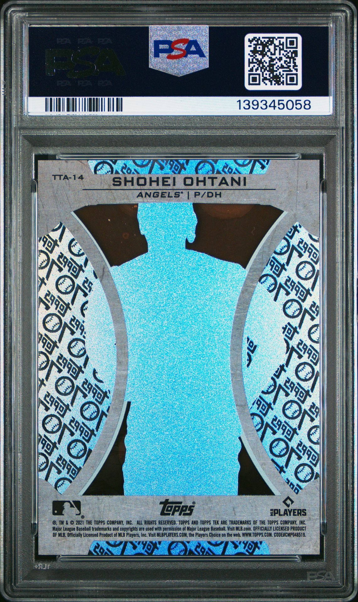 2021 Topps Update Topps Tek 70Th Anniversary Shohei Ohtani #Tta14 (Topps Tek 70Th Anniv.) Gem Mt 10 back