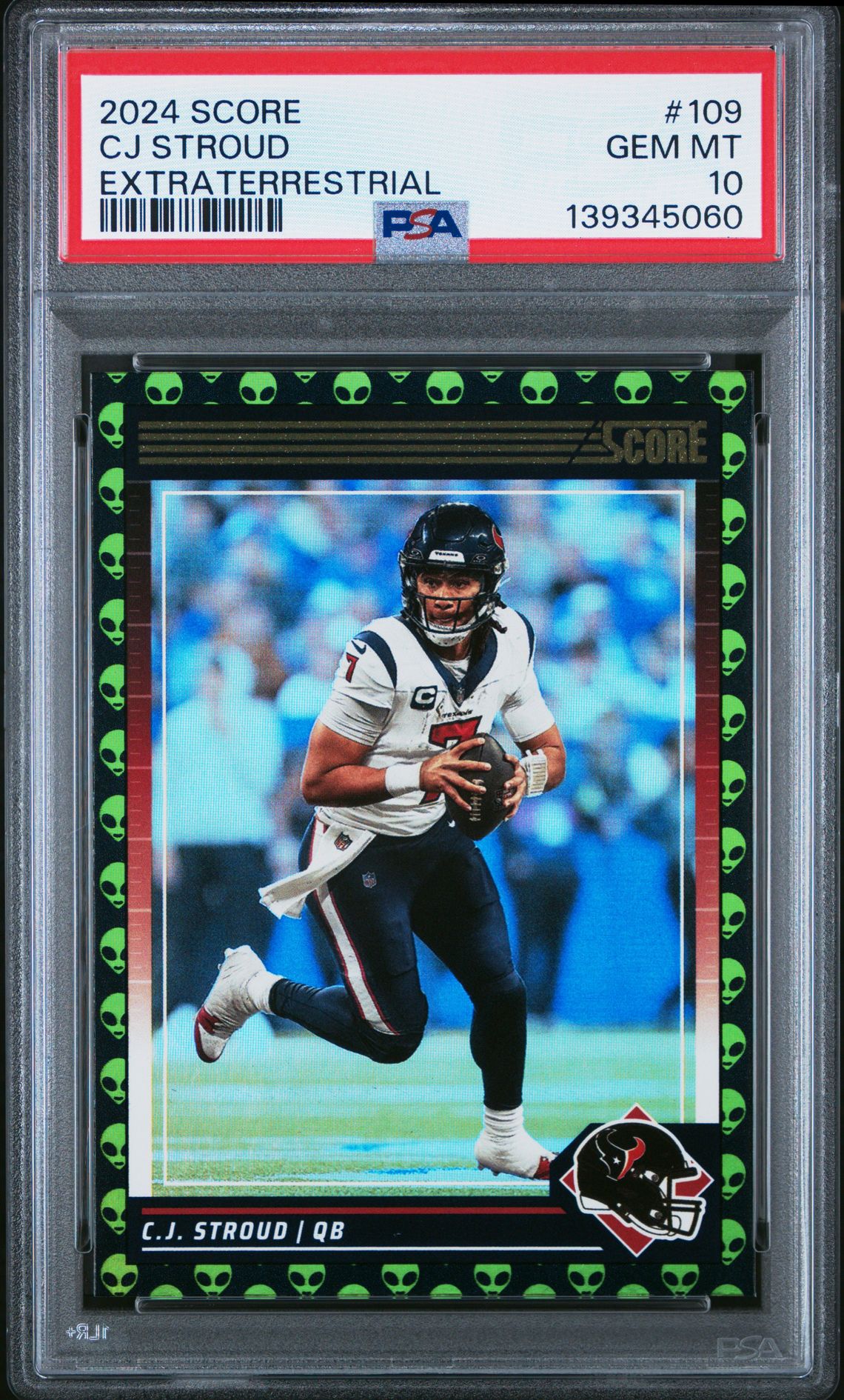 2024 Panini Score Cj Stroud #109 (Extraterrestrial) Gem Mt 10 front