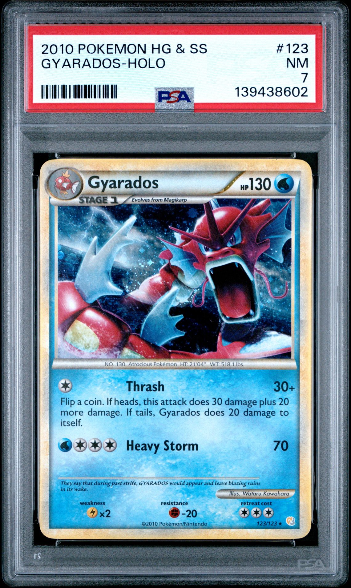 2010 Pokemon POKEMON HEARTGOLD & SOULSILVER #123 Gyarados-Holo front