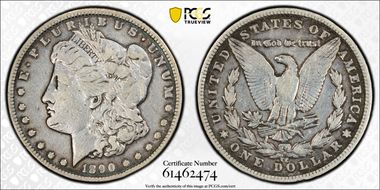 1890-CC $1 Tailbar N1