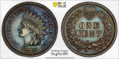 1875 1C MS65BN