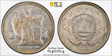 1890 Peso KM-52  Ag XF45