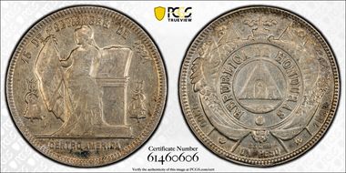 1892/0 Peso KM-52  Ag XF45