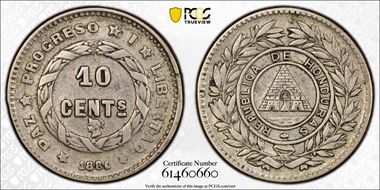 1886/5 10C KM-49  Ag XF45