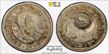 (1849-57) 1/2 R KM-68 C/M on 1848-JB VF30