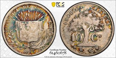 1865-GW 10C KM-111  Ag VF35