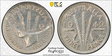 1942-S 3D AU58