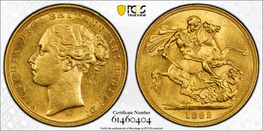 1882-M Sov S-3857B 1st Head, Sm BP MS62