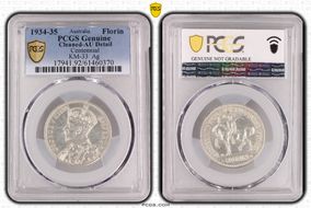 1934-35 Florin Centennial KM-33  Ag N1