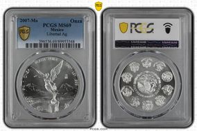 2007-Mo Onza Libertad Ag MS69
