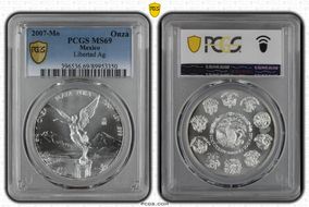 2007-Mo Onza Libertad Ag MS69