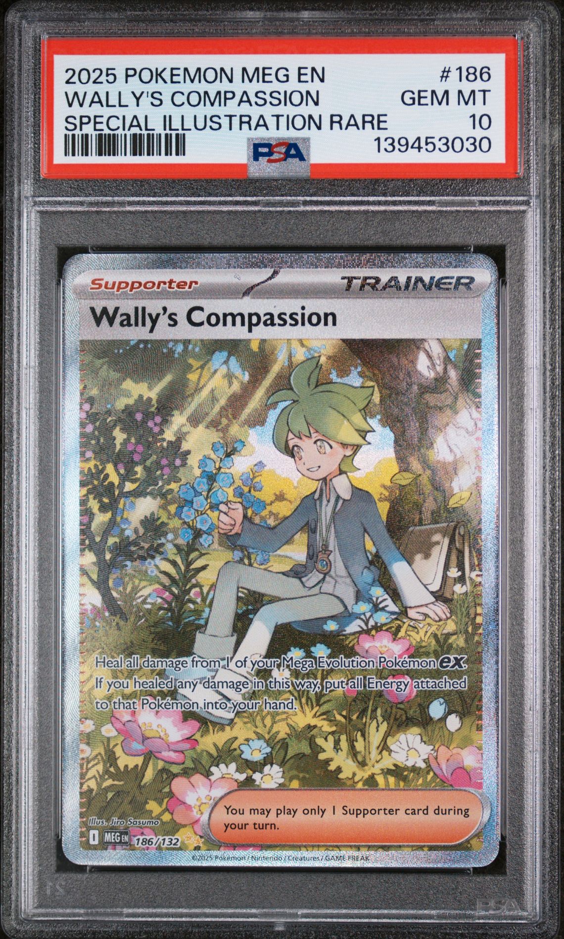 2025 Pokemon POKEMON MEG EN-MEGA EVOLUTION SPECIAL ILLUSTRATION RARE #186 Wally's Compassion front