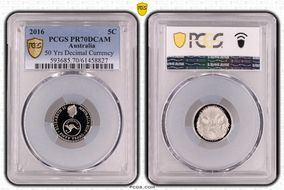 2016 5C 50 Yrs Decimal Currency PR70DCAM